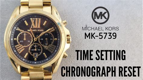 michael kors watch how to set time